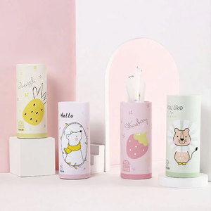 Paper Tissue Custom Eco Friendly CMYK Luxury Cylinder Toilet Paper Tube Round Tissue Packaging Boxes