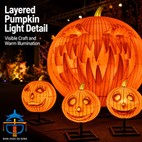 Linternas de Calabaza Gigantes para Exteriores, Esculturas Luminosas de Halloween para Decoración de Parques Temáticos, Centros Comerciales y Festivales