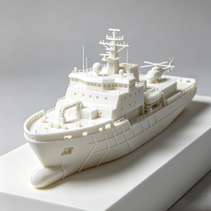 Modèle de navire de recherche imprimé en 3D sur mesure en résine SLA haute précision, prototype, 1 pièce MOQ, modèle d'exposition éducatif maritime - Product Image 1