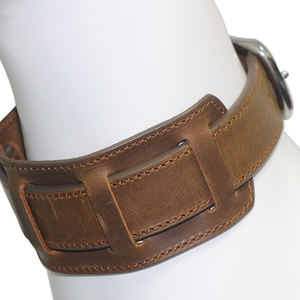 Op Maat Gemaakte Nieuwe Brede Koeienhuid Anti Wurging Hondenhalsband Verstelbare Premium Leren Hondenhalsband Voor Middelgrote En Grote Honden - Product Image 5