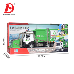 <span class=keywords><strong>Camion</strong></span> <span class=keywords><strong>poubelle</strong></span> vert HUADA à inertie, jouet en alliage moulé sous pression, modèle de véhicule à friction, jouet d'ingénierie pour garçon - Product Image 5