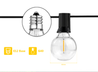 Party- und Weihnachtsdekoration IP65 Hochzeits-Lichterkette für Außenbereich Flexibles Kupferkabel LED G40 Kugellichter 15 Stück