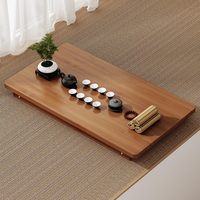 Table basse pliante en bois massif, durable, de style japonais, rectangulaire, table à thé Tatami, bureau au sol pliable, table basse multifonctionnelle