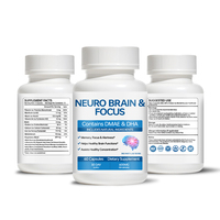 Capsules Nootropiques en Gros pour le Cerveau avec Niacine, Calcium, B6, Molybdène et Vitamines pour le Bien-être Quotidien du Cerveau – Supplément Certifié Halal