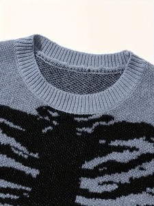 Bán Buôn 100% Cotton Người Đàn Ông Của Thiết Kế Áo Len Tùy Chỉnh Jacquard Crew Cổ Logo Chống Nhăn Mùa Đông Mô Hình Thời Trang Nhà Máy Trực Tiếp - Product Image 6