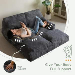 पर्यावरण के अनुकूल कार्टून फैशन फोल्डेबल सेशनल सोफा कुत्ते बिस्तर ऑर्थोपेडिक समर्थन कॉर्डरॉय कपड़े विरोधी पर्ची नीचे गर्मियों/सर्दियों - Product Image 5