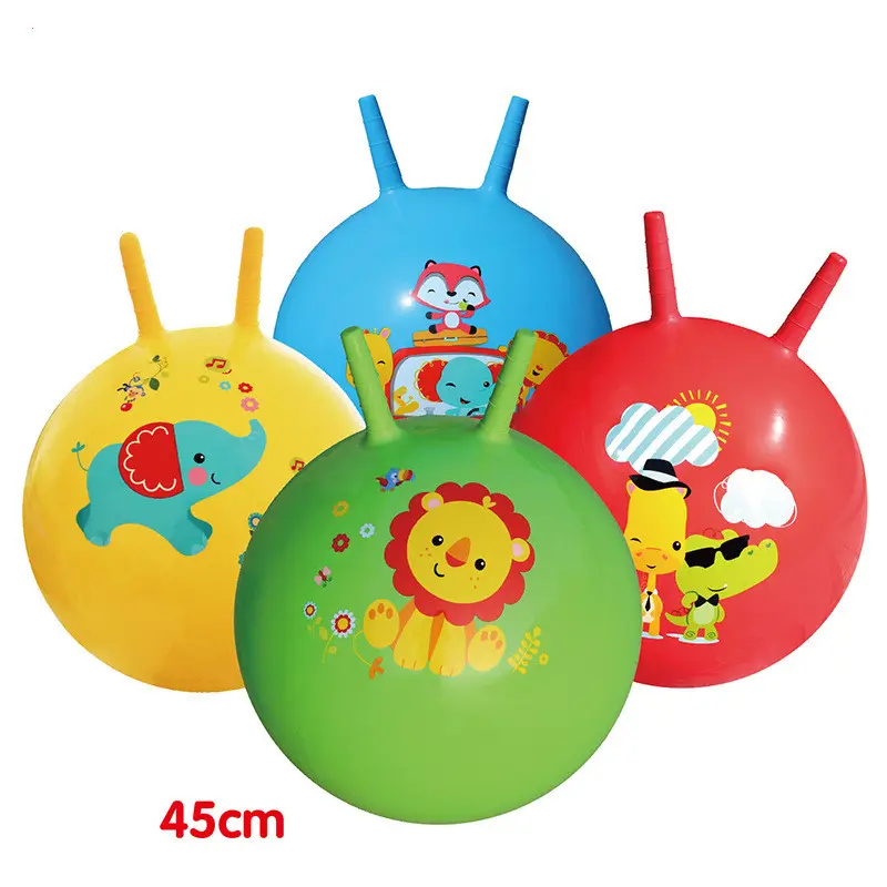 Игрушка-шарик с мультяшным рисунком, 18 дюймов, для детей (красный, зеленый, синий, желтый) от 4 лет