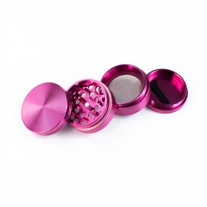 Customized Circual 4 Layers 40/ 50/55/63 mm Aluminium & Zinc Alloy <b>Metal</b> Spice Tobacco Herb <b>Grinder</b> & Customized logo - Product Image 5