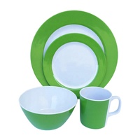 Service de vaisselle en plastique, avec impression personnalisée, design coloré, d'assiettes en mélamine