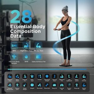 Balance numérique de haute précision à double fréquence avec analyseur d'IMC et de graisse corporelle, écran LCD clair, pour cuisine et salle de bain - Product Image 3