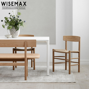 Wisemax đồ nội thất hiện đại tro ghế gỗ bọc dây ghế gỗ rắn khung <span class=keywords><strong>mogensen</strong></span> J39 thiết kế nhà hàng gỗ ghế ăn - Product Image 1