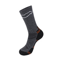 Chaussettes de sport d'extérieur de haute qualité avec logo personnalisé, absorbant la transpiration, coussinées, en laine mérinos thermique pour le ski et la randonnée en hiver