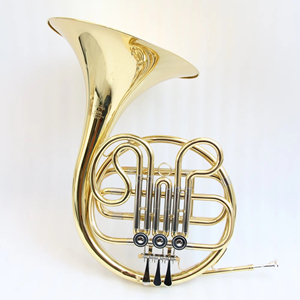 Trompa Francesa Dorada para Principiantes, <span class=keywords><strong>3</strong></span> Llaves, Diseño <span class=keywords><strong>de</strong></span> Afinación, Cuerpo <span class=keywords><strong>de</strong></span> Cuproníquel, Trompa Francesa Individual, Instrumento Musical <span class=keywords><strong>de</strong></span> <span class=keywords><strong>Viento</strong></span> al por Mayor en Oferta - Product Image 1