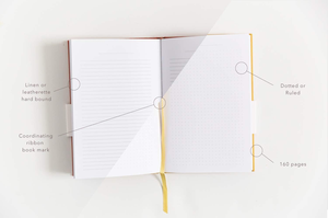 Cuaderno Planificador de Lino Rosa Empolvado, Diario con Páginas Rayadas, Diseño Simple para Escritura Diaria, Regalo Ideal para Mujeres y Hombres - Product Image 5