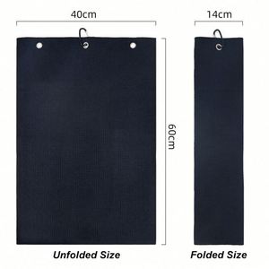 Toalla de Golf Personalizada al por Mayor con Logotipo Bordado, Toalla de Golf de Microfibra Tipo Waffle, Toalla Deportiva Promocional para Limpieza de Palos de Golf - Product Image 4