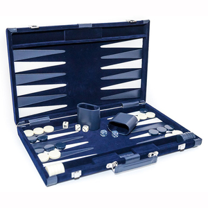 Set da <span class=keywords><strong>Backgammon</strong></span> Economico con Tavola <span class=keywords><strong>in</strong></span> <span class=keywords><strong>Legno</strong></span> Blu Scuro per Intrattenimento e Feste - Product Image 1