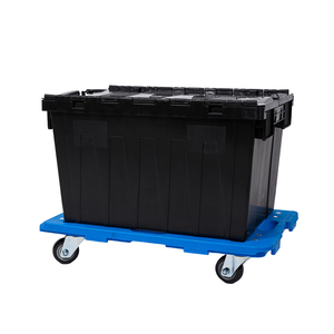 Vente en gros Portable à 4 roues Heavy Duty <span class=keywords><strong>Hand</strong></span> Truck <span class=keywords><strong>Trolley</strong></span> Plastique PP Métal Cadre en acier OEM Plateforme de déplacement facile personnalisable - Product Image 2