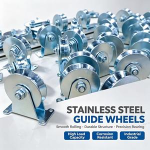 Roulettes de <span class=keywords><strong>porte</strong></span> coulissante à gorge en U/V, roulettes de guidage pour rail de <span class=keywords><strong>porte</strong></span>, roulettes robustes pour usage intensif, vente en gros JL - Product Image 3