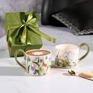 Sens avancé vintage de tasse à café et soucoupe set niche ins mug - Product Image 1