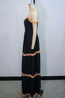 NOUVEAU Robe grande taille pour femmes Robe maxi d'été à volants et longueur de plancher Vêtements pour femmes