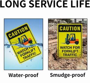 Securun 2025 <span class=keywords><strong>Forklift</strong></span> trafik işareti ayakta yansıtıcı kaplı alüminyum 14x10 inç güvenlik uyarı işareti - Product Image 2