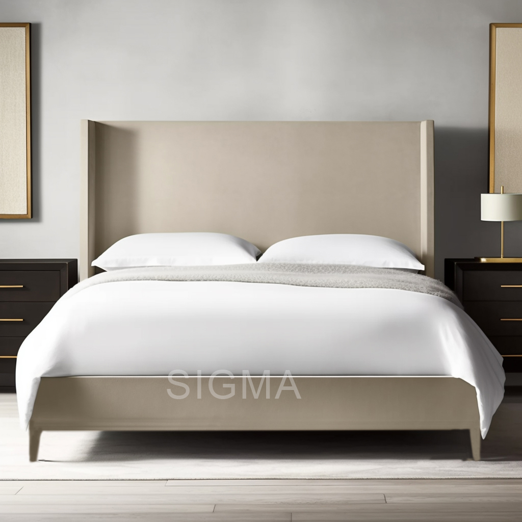 Simplicity Luxury home hotel Indoor furniture set comfortable Handcrafted wooden frame bed