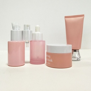 Nuevo Diseño, Botella de Vidrio Cosmética Negra Mate de 30ml, 50ml, 60ml con Hombro Plano, Bomba de Presión y Gotero con Botón - Product Image 4