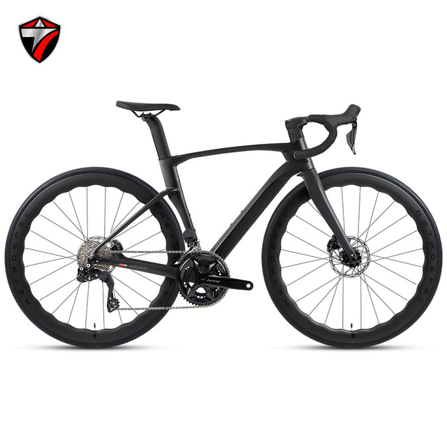 CYCLONE 3rd Full Carbon Fiber 8.3kg Light Weight Road Bike R7170-24S, Di2big Electronic Shift Dual Disc Brake Carbon Fiber Wheel