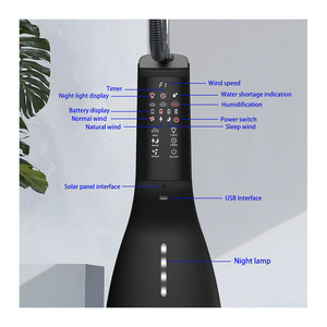 Ventilador de Agua Vertical Portátil con Atomización y Humidificación, Carga Solar, para Uso Doméstico y Comercial - Product Image 6