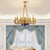 France église lustre lumières luxe cuivre luminaires hôtel Villa décoration laiton bougie salon suspension lampe