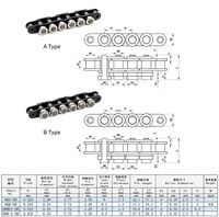 06C SR Side Roller Conveyor Chain for Assembly Lines Pallet Transfer Curved Conveyors Warehouse Logistics and Automation