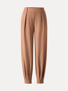 Pantaloni a Zampa d'Elefante con Vita Elastica Testurizzata, Plissettati a Vita Alta, per Ufficio e Uso Quotidiano - Product Image 6