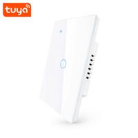 Nouvel interrupteur tactile intelligent Wi-Fi Tuya 1 canal 110-240V AC compatible Alexa/Google Assistant QD Smart-TY-U1