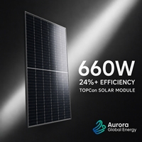 Panneau solaire bifacial de type N 660W, module PV anti-dégénération excellent pour ferme solaire au sol à grande échelle