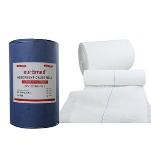 Cotton And Gauze 100% Cotton Medical Absorbent Gauze Roll Hydrophilic Gauze With X-ray