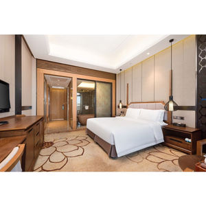 Juego <span class=keywords><strong>de</strong></span> Muebles <span class=keywords><strong>de</strong></span> Dormitorio Estilo Hotel para Apartamentos con Acabados <span class=keywords><strong>de</strong></span> Madera Contrachapada y Chapa <span class=keywords><strong>de</strong></span> Madera a <span class=keywords><strong>un</strong></span> <span class=keywords><strong>Precio</strong></span> Accesible - Product Image 1