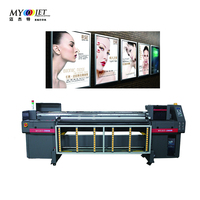 Imprimante UV multifonctionnelle Myjet Led à faible coût, imprimante hybride à plat UV de 1,8 m, utilisée pour l'impression de boîtes en carton, de carton ondulé