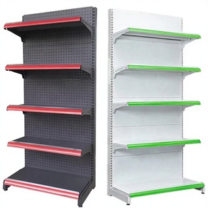 Estantes ajustables de acero inoxidable para góndolas, estanterías independientes de fácil montaje para tiendas minoristas, estanterías para supermercados y snacks. - Product Image 4