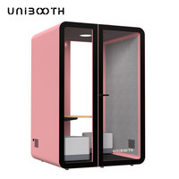 Cabine insonorisée UNIBOOTH de classe A, ignifuge ASTM-E84, avec système de ventilation haute efficacité pour espace de coworking, vente en gros