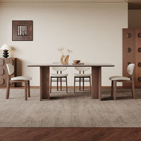 Ensemble de table à manger moderne en pierre chinoise assemblée pour 6 personnes, pour restaurant, hôtel, appartement, maison, meubles personnalisés