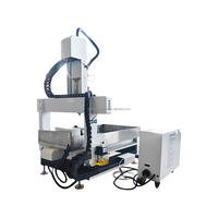 Nouvelle machine de gravure et de fraisage CNC multifonctionnelle de bureau 6090 à 4 axes avec changement automatique d'outils pour cylindres plats
