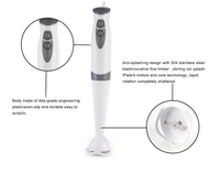 Ensemble mixeur plongeant multifonctionnel à vitesse variable avec commande électrique par bouton-poussoir, design moderne, pour usage domestique