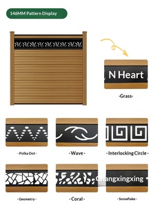 Plaque décorative <span class=keywords><strong>creuse</strong></span> en alliage d'aluminium pour clôture de chantier extérieur, motif <span class=keywords><strong>bois</strong></span>, tailles personnalisables - Product Image 3