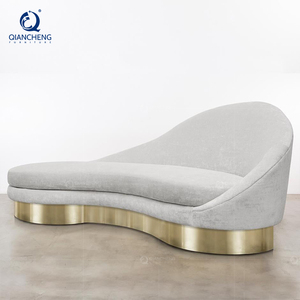 Canapé de mariage en acier inoxydable Dubaï pour meubles de fête chaise longue courbe canapé ensemble pour mariée et marié canapé chaise - Product Image 4