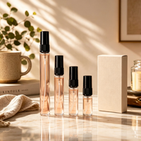 Venta al por Mayor de Botellas de Vidrio Redondas de 2ml, 3ml, 5ml, 10ml y 100ml para Perfume, Botellas Vacías Reutilizables con Pulverizador, Botellas de Muestra