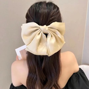 Springtime Encounter: Flowing <b>Bow</b> Hair <b>Clip</b> for Women, Large Ponytail, Sophisticated Hair Accessory, Hair Flower, Fresh and - Product Image 4