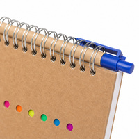 Carnet à spirale avec couverture en kraft, 70 pages, avec stylo, carnet à spirale personnalisé, logo personnalisé, vente en gros en vrac, usine