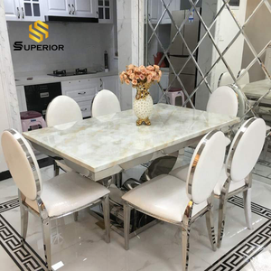 Juego de Mesa de Comedor con 8 Sillas, Muebles para <span class=keywords><strong>el</strong></span> Hogar, Juego de Mesa de Comedor de Lujo - Product Image 6