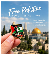 Broches personnalisées Palestine : Épingles à émail souple ou dur, broches à émail, badges, épingles à émail en forme de carte de Palestine, fabriquées sur mesure en usine