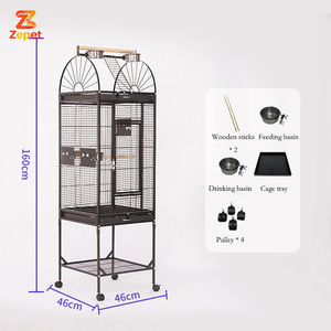 Cage à oiseaux <span class=keywords><strong>en</strong></span> acier inoxydable robuste avec accessoires, grande cage à <span class=keywords><strong>canaris</strong></span> d'extérieur, <span class=keywords><strong>volière</strong></span> portable, grandes cages à oiseaux à vendre - Product Image 4